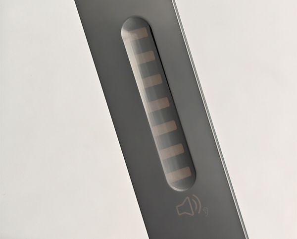 Glass cover panel with blind grooves for precision and seamless touchscreen integration