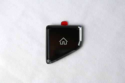 Automotive button made of crystal glass for luxury car interiors