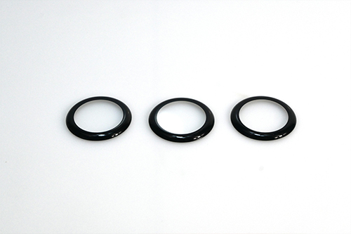 Round Corning glass panel for displays, touchscreens, and industrial devices
