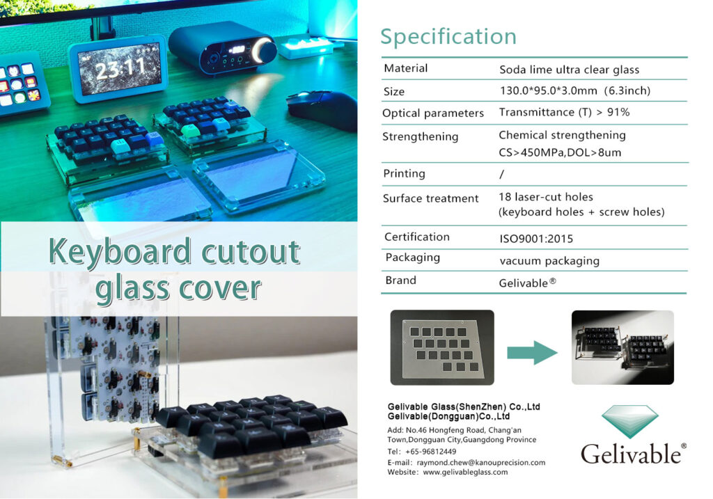 Keyboard cutout glass cover