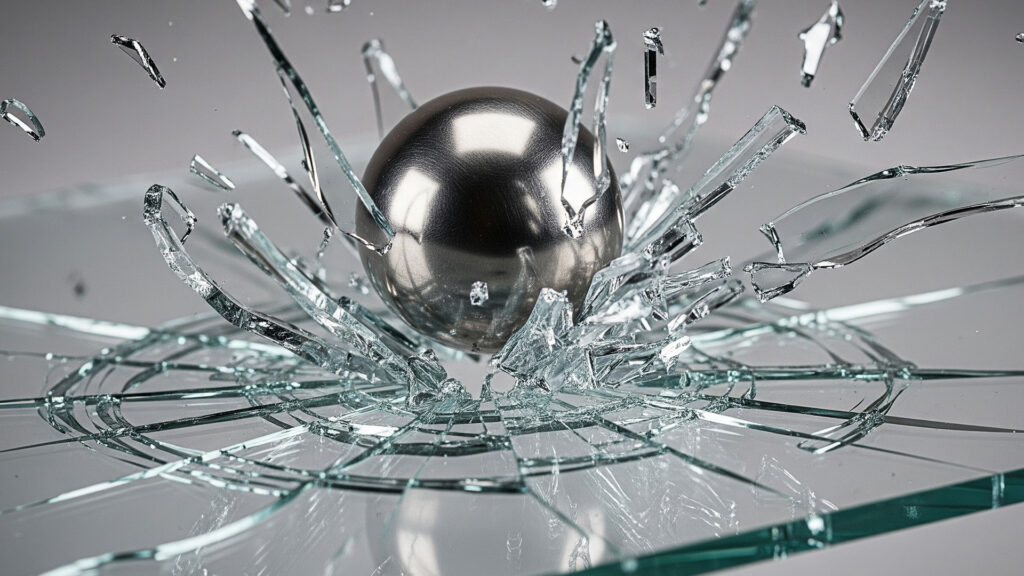 IK rating test for glass